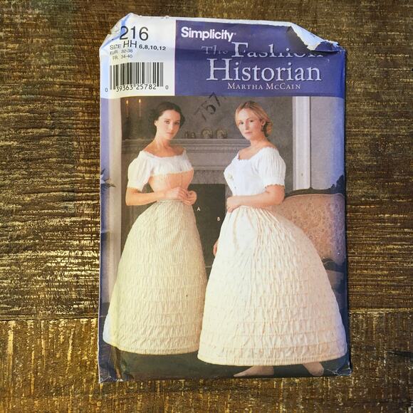 Simplicity Sewing Pattern 7216 Fashion Historian Hoopskirt Crinoline 6-12 UNCUT - Picture 1 of 2
